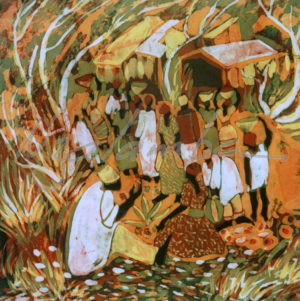 Market Scene - Framed